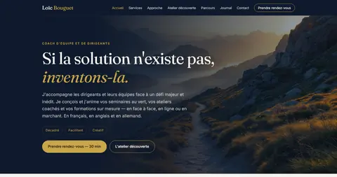 Page d’accueil du site de Loïc Bouguet